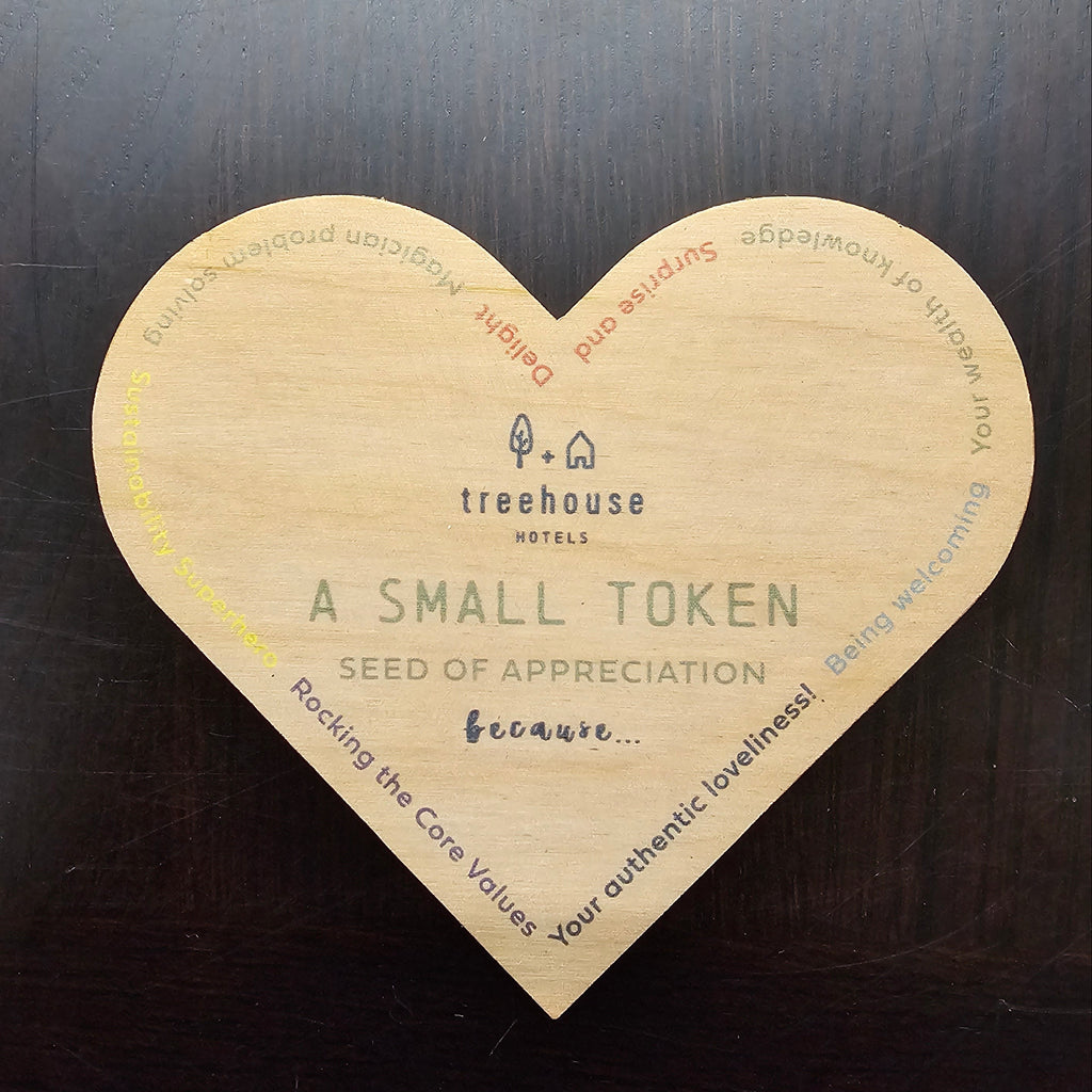 Heart-shaped wooden Coaster