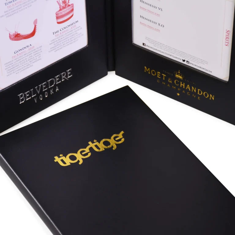 Illuminated Personalised LED Menu Covers