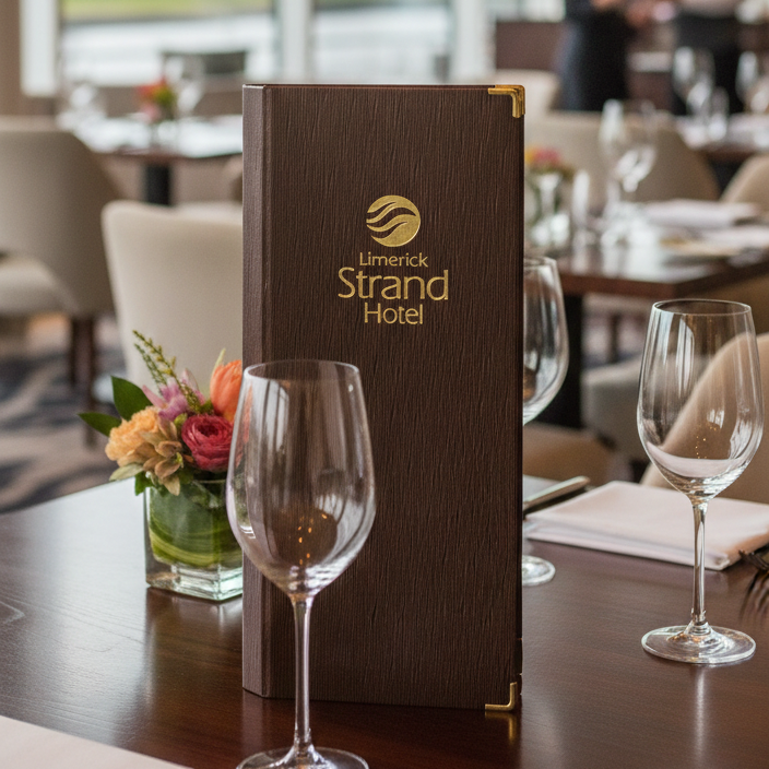 strand hotel menu cover 