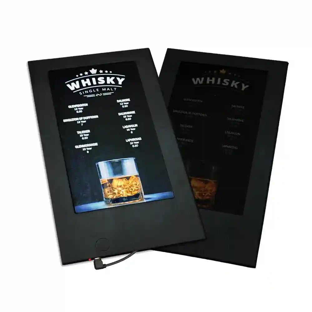 Illuminated Personalised LED Menu Covers