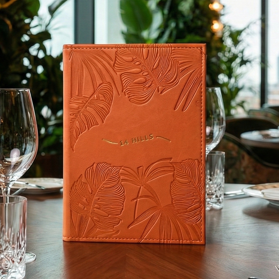 Faux Leather Menu Cover