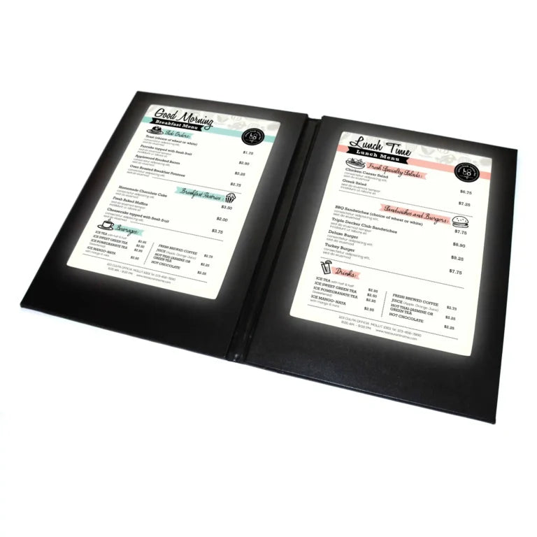 Illuminated Personalised LED Menu Covers