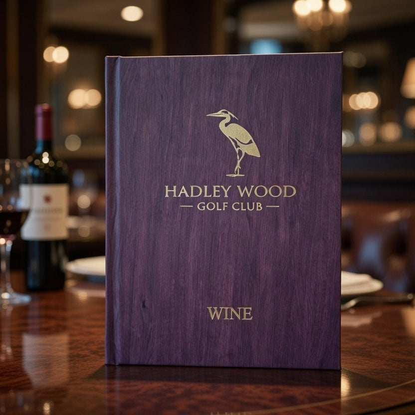 wood effect menu cover