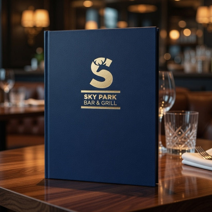 Fine Grain Faux Leather Menu Covers