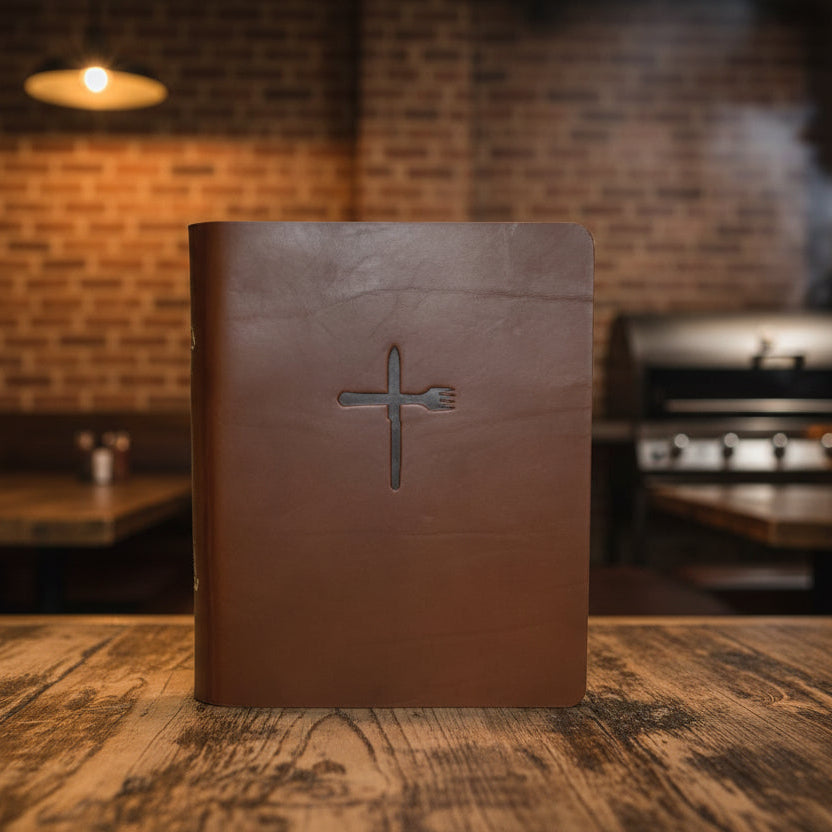 Saddle Hide Full Leather Menu Covers