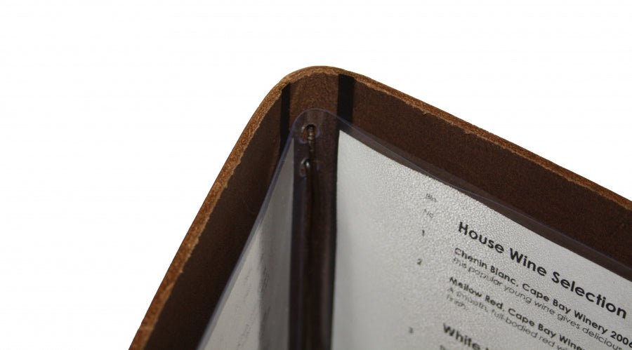 Saddle Hide Full Leather Menu Covers
