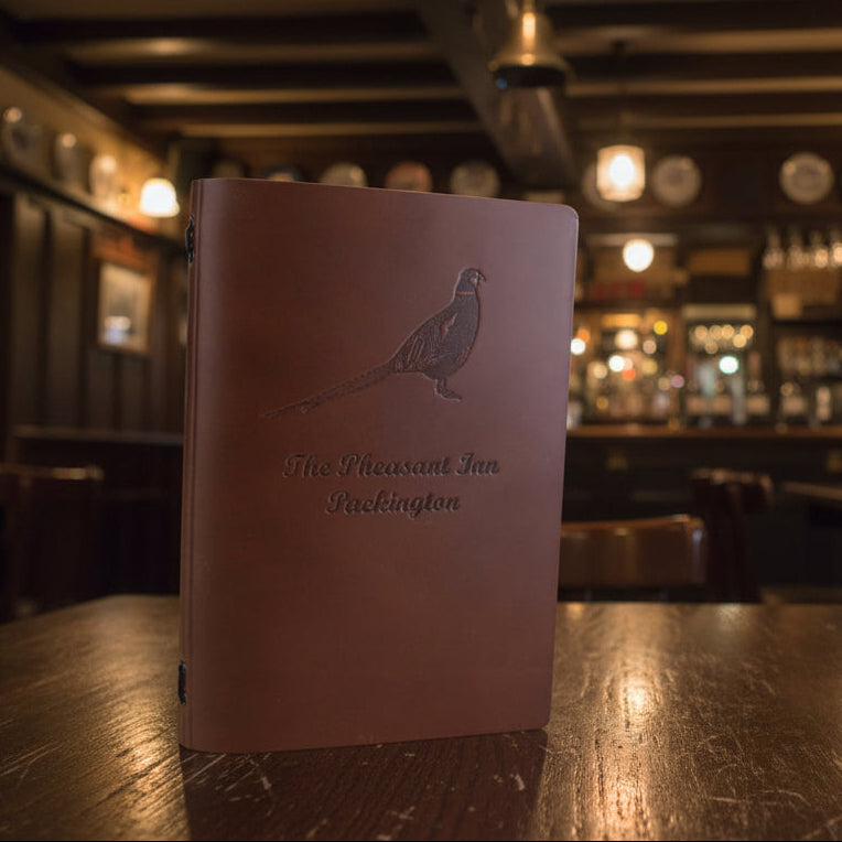 Saddle Hide Full Leather Menu Covers